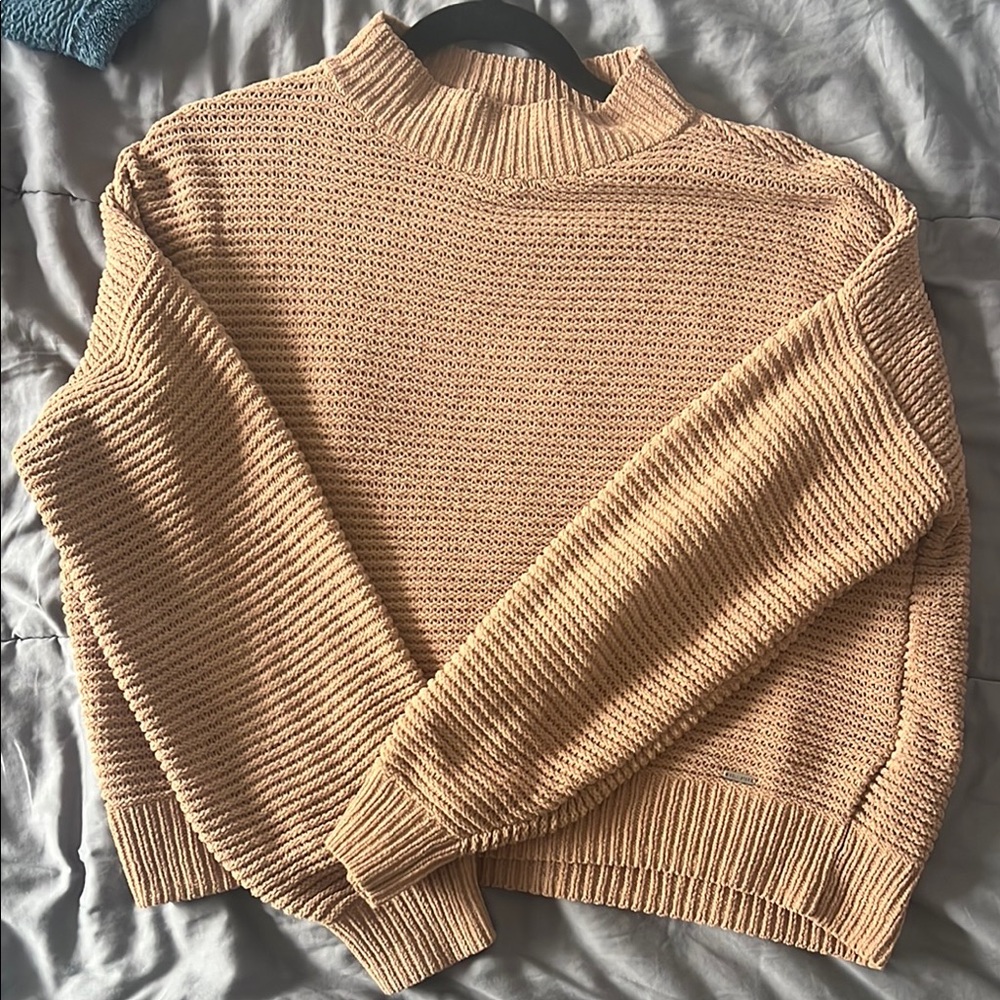 Cozy Tan Knit Sweater